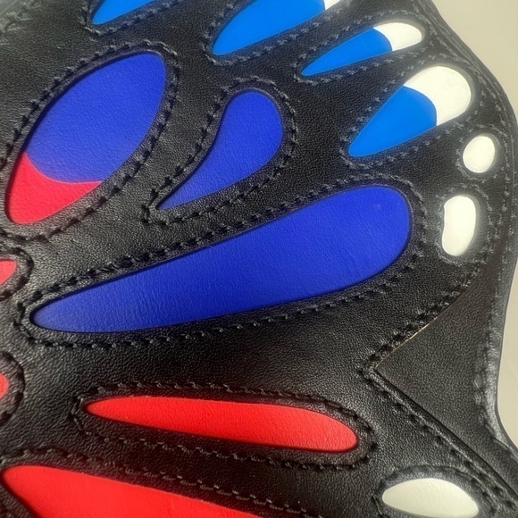 Kate Spade Monarch Butterfly Clutch Black Leather Novelty Rare Bag Purse Sequin - Picture 12 of 15